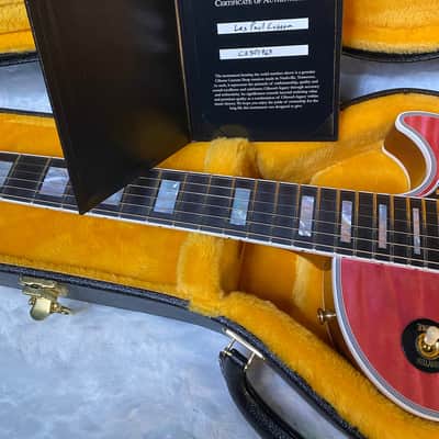 NEW! Gibson Dealer Select Custom Shop Les Paul Custom AAA Figured Top - Transparent Pink - Authorized Dealer - WOW! 8.8 lbs - G05750 image 14