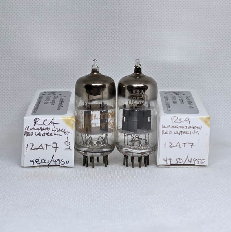 RCA 12AT7 Gray Plate Well Matched (4.0%) Pair NOS ECC81 image 1
