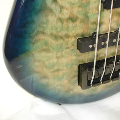 Spector Legend 4 Neck-Thru 4-String Electric Bass Guitar, Faded Blue Gloss w/ Bag image 5