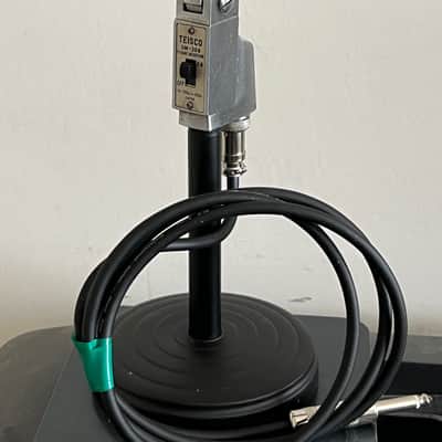 Rare 1960's TEISCO DM-306 Dynamic Microphone, working, w/stand and cable image 9
