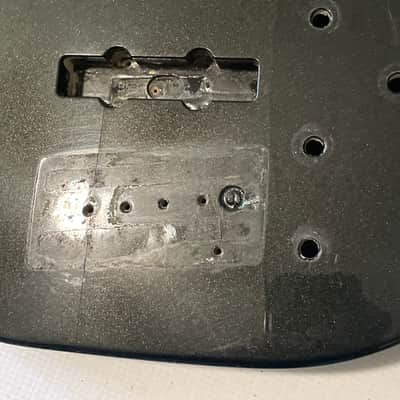 1990's Japan Jackson Professional Concert V 5 String Forest Green Metallic P & J Black Bass Guitar Body image 6