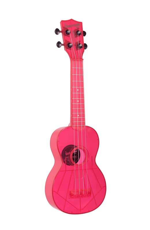 Kala Waterman Fluorescent Watermelon Pink Soprano Ukulele image 1