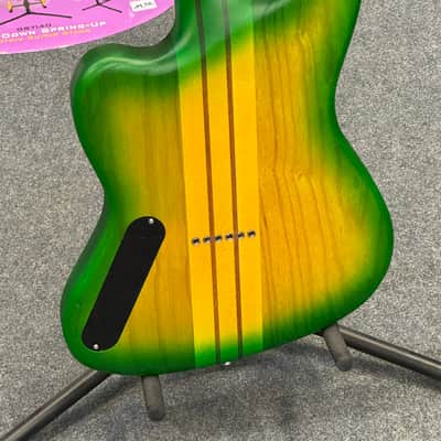 Vintage REVO Series 'Integra' Guitar ~ Green/Yellow Burst image 3