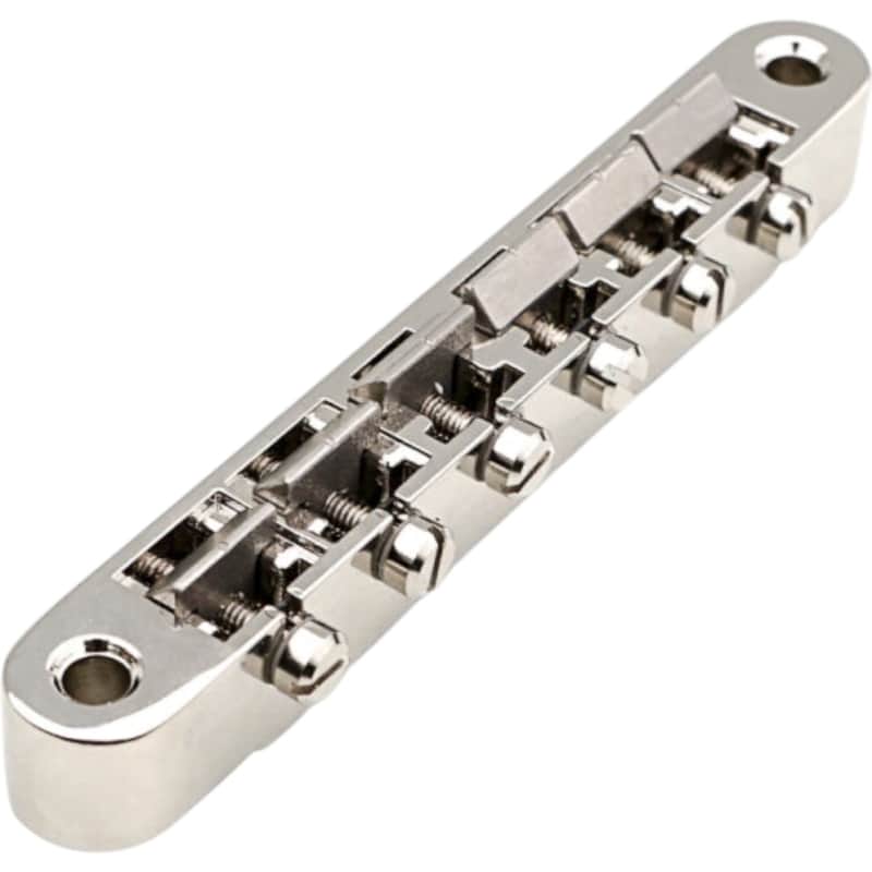 Faber ABRM-TG ABRM Bridge, Fits 4mm studs, Gloss Nickel, TITANIUM saddles image 1