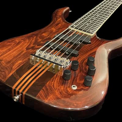 PHRED instruments Panda 6-string Shot Scale Bass 2023 - Transparent brown image 10