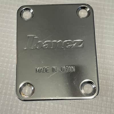 1980's Made in Japan Ibanez Roadstar Series Guitar Chrome Neckplate Neck Plate Only image 1
