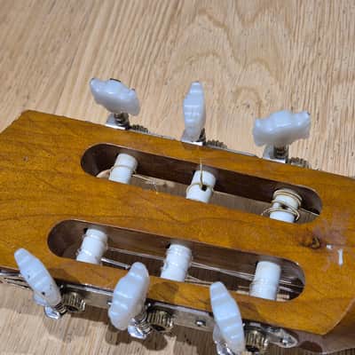 Fretless 3/4 Sized Classical Guitar with Pyrography Neck image 21