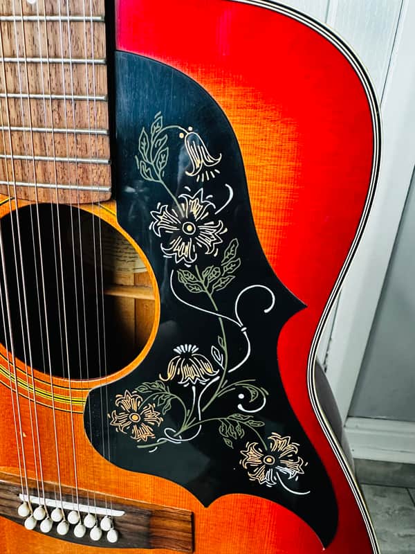 Yamaha Fg 412 SB 12 String Guitar 1978 - Cherry Sunburst | Reverb