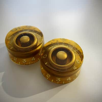 Gibson Les Paul Standard & Junior Speed Knobs Authentic Vintage Part Circa 1953-1955 Gold image 3