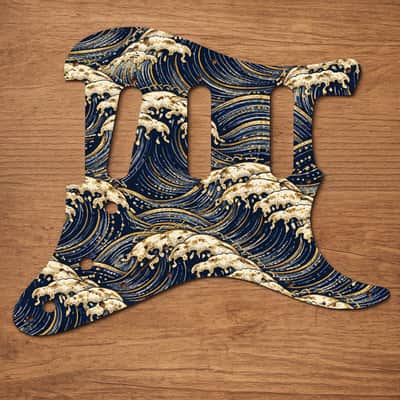 Stratocaster SSS 11 Hole Pickguard USA/Mexico UV Printed Graphics image 1
