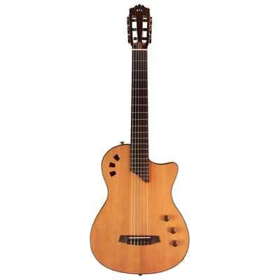 Cordoba Fusion Stage Traditional Cedar Cutaway A/E Nylon String Guitar Open Box image 2