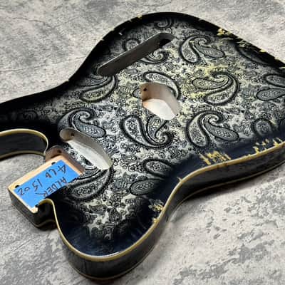Real Life Relics 60’s Style Tele® Telecaster® Body Double Bound Aged Paisley Black image 4