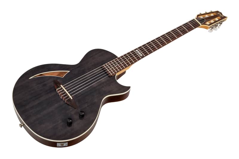 ESP Eclipse Semi-Acoustic Nylon - See Thru Black - Custom Shop image 1