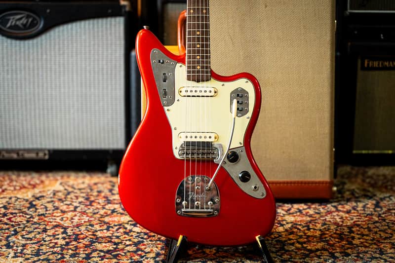 Fender Jaguar 1963 - Candy Apple Red with Matching Headstock image 1