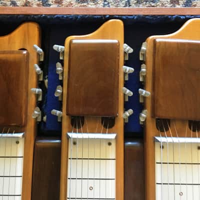 Vintage 1950's Magnatone Maestro Triple Neck Steel Guitar EX Condition image 5