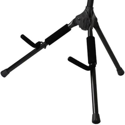 Ultimate Support GS-200 Genesis Series Plus Guitar Stand with One Click Push-Button Locking Leg Mechanism, Secure Head Stock Yoke, and Support Arms image 1
