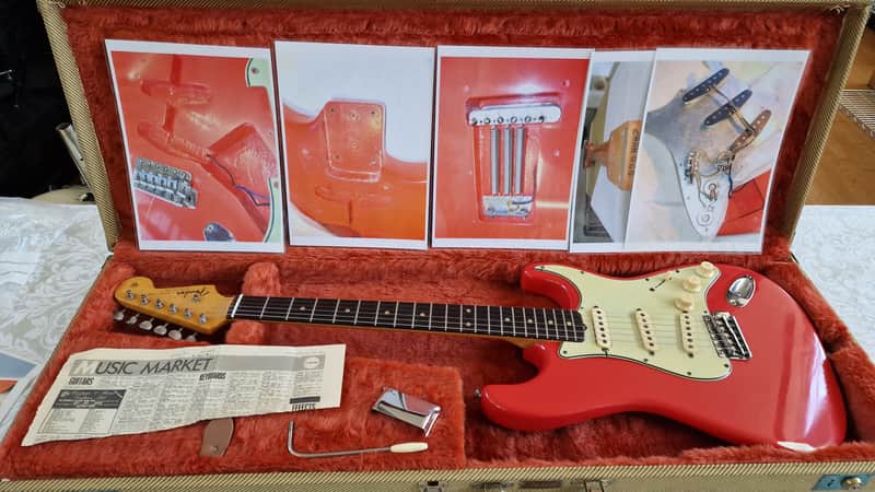 1962 Fender Stratocaster Fiesta Red '60s American Strat Electric Guitar - Very Good