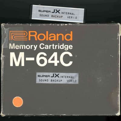 Roland  M-64c & Roland M-16c Super JX Sequencer Data 1.0 Memory Cartridge for Super JX pair of cartridges.