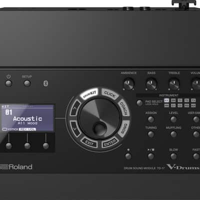 Roland TD-17 V-Drum Module w/Mount, Wiring Harness, & Power - E4N7393