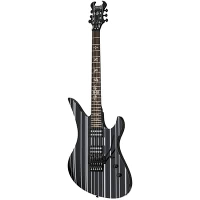 Schecter Synyster Gates Standard Signature Guitar - Gloss Black with Silver Pinstripes image 2