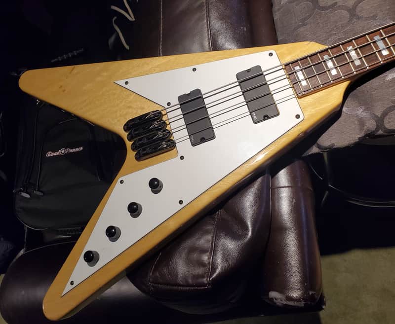 Washburn USA CS V Bass 90s - Gloss Korina image 1