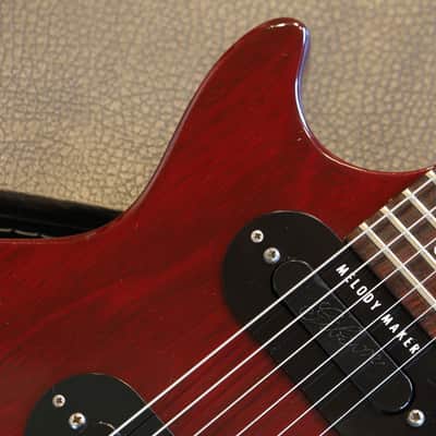 1976 Gibson Melody Maker Electric Guitar Cherry Red + HSC image 3