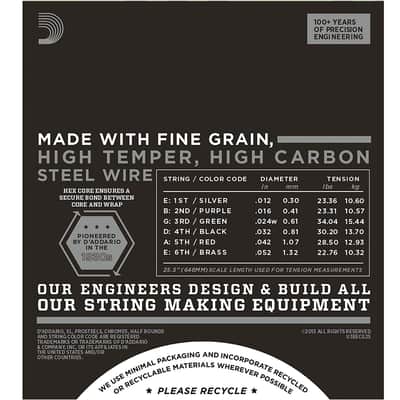 Daddario ECG25 - Chrome Regular Light Guitar String Set .012-.052 image 4