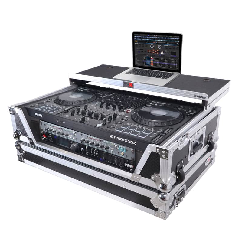 ProX XS-FLX102UWLT Flight Case For Pioneer DDJFLX10 w/Shelf+2U Rack Space+Wheels image 1