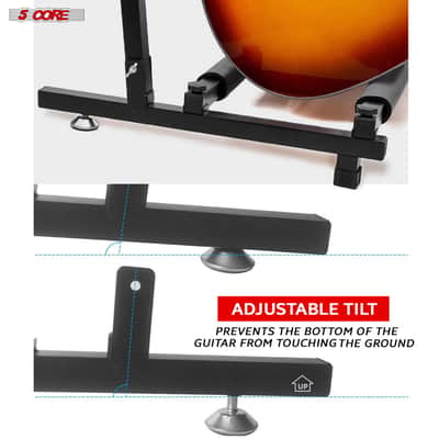 5 Core Multi Guitar Rack Stand Floor 7 Slot Adjustable Flying V Guitars Holder image 6