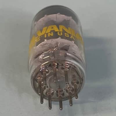 1970s Sylvania 5963 12AU7WA Vintage Long Plate Halo Getter Preamp Tube! T219 image 6