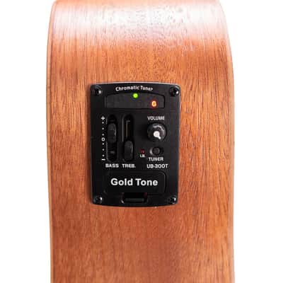 Gold Tone M-Bass25FL/L 25-Inch Scale Fretless 4-String Acoustic-Electric MicroBass w/Hard Case For Left Hand Players image 4