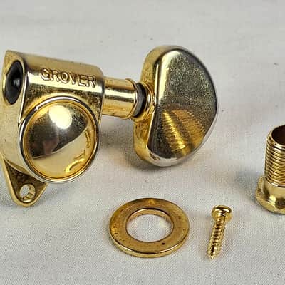 Grover Single Original Locking Rotomatics (106 Series) Bass Side Guitar Tuner, Gold image 2