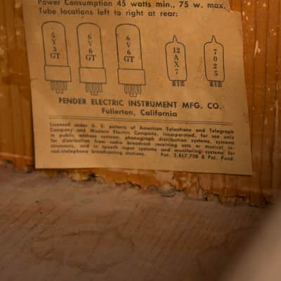Fender Princeton 6G2 Tube Amplifier (1962), ser. #P-04340. image 4