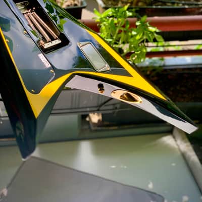 ESP Edwards Arrow Head, Alexi Laiho Signature, Black with Yellow Stripe image 5