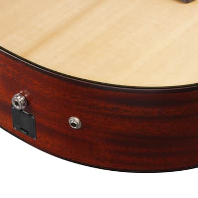 Ibanez AE410-LGS Platinum Collection Acoustic Guitar 6 String - Natural Low Gloss + Case image 4