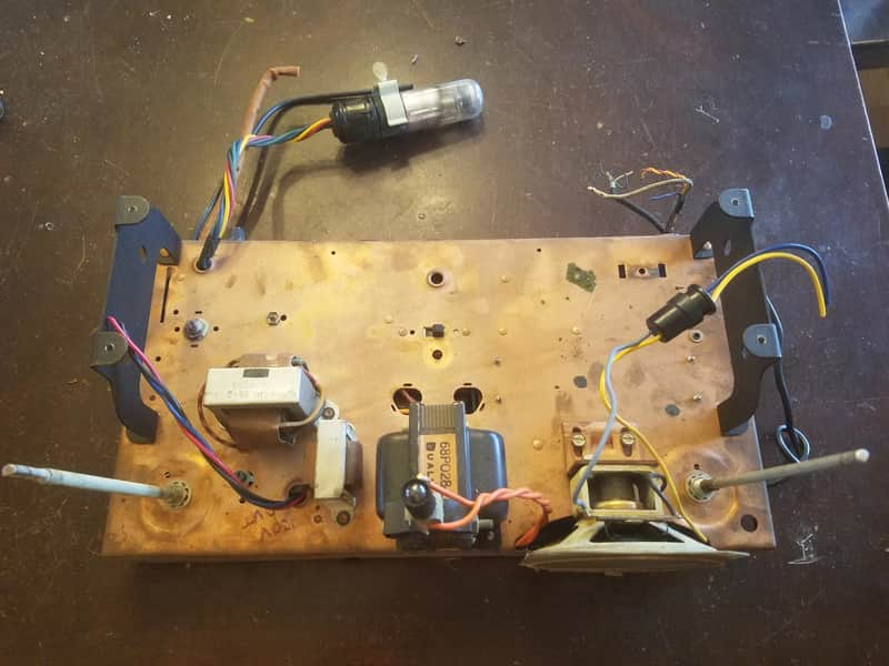 Webcor Small Mono Tube Amp Project 6V6 6E5 12AX7 AlNiCo 4" Speaker Bumblebee Sprague 1955 Copper image 1