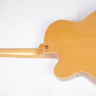 2001 HOFNER Jazzica Custom Archtop Guitar, Blonde Flamed Maple, w/Original Hofner Floating PUP, Hofner Hardshell Case image 4