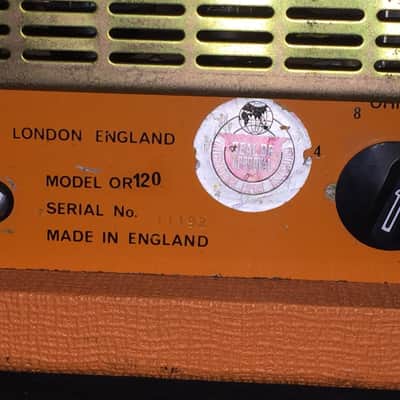 Orange Super Bass 100 Head Very rare image 4