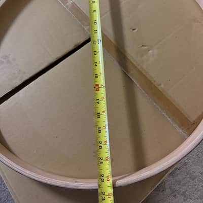 23” Classic Maple Bass Drum Hoops Pair - Vintage Black Oyster image 13
