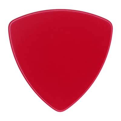 Celluloid Red Guitar Or Bass Pick - 0.71 mm Medium Gauge - 346 Rounded Triangle Shape - 12 Pack