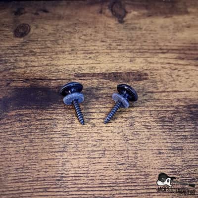Economy Strap Buttons w/ Screws (Black) image 1