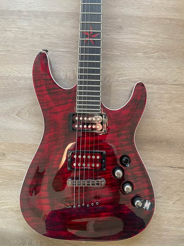 Schecter Diamond Series Red Exotic Star | Reverb