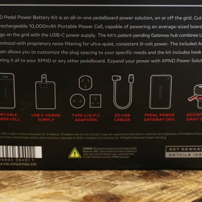 D'Addario XPND Pedal Power Battery Kit 2024 - Present - Black image 3
