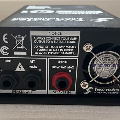 Two Notes Torpedo Captor Loadbox/Attenuator/DI - 8 Ohm - Black image 3