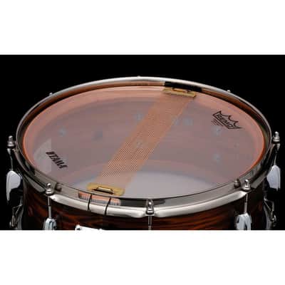 Tama Star Reserve Solid Japanese Cedar Snare Drum 14x6 Burnt Oiled Cedar image 5