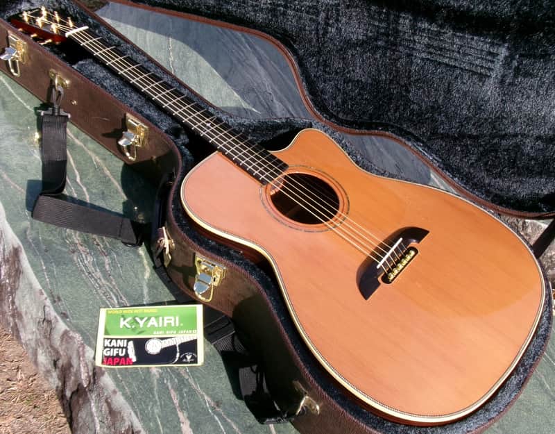 2013 K Yairi WY-1 Electric Acoustic Guitar with cutaway+K Yairi Hard Case image 1