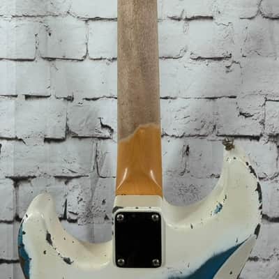 Friedman Vintage S 2026 - White Over Two Tone Blue Metallic (Large Checkerboard) w/OHSC image 11