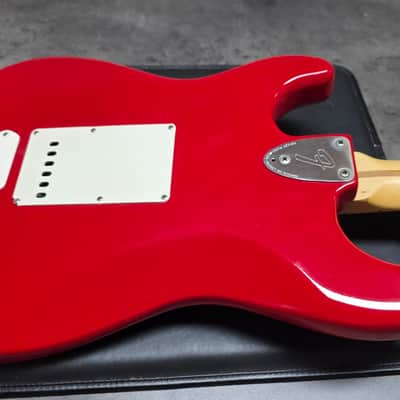 1977 Fender Stratocaster Dakota Red Kahler HSH American Vintage 70s 1970's DiMarzio USA Strat Custom Fiesta Red Guitar image 24