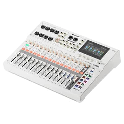 Yamaha MGX16 W 22-Channel Digital Mixing Console White PA System Bundle with Two DBR10 10-Inch 700W Powered Speakers image 2