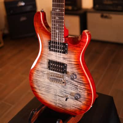 PRS SE Custom 24-08 Electric Guitar - Charcoal Cherry Burst 4094 image 5